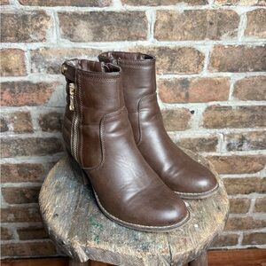 Brown Leather Ankle Boots